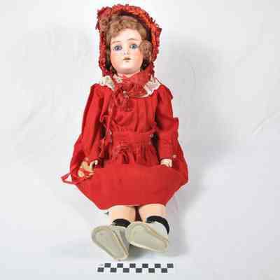 German bisque-head doll with swivel head