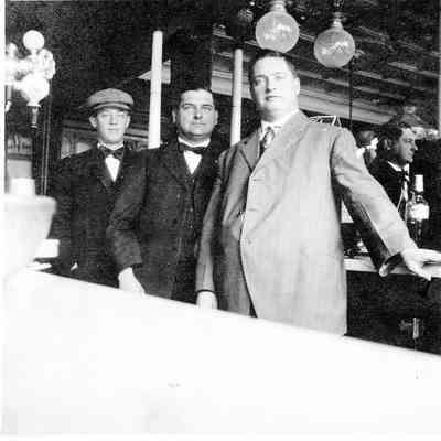 Three men in a bar