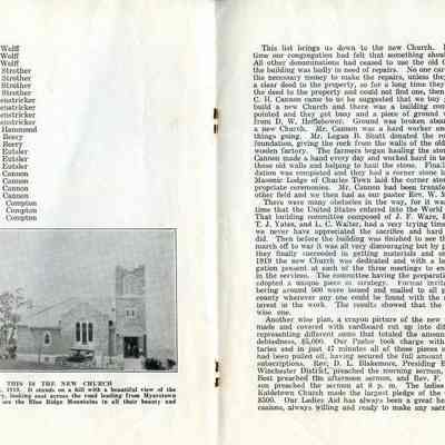 History of Kabletown Church ~ pp. 4 & 5