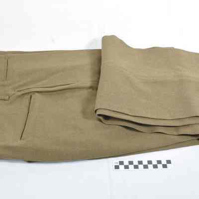 World War II olive drab brown winter uniform pants