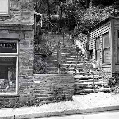Stone steps leading to Robert Harper's house in Harpers Ferry