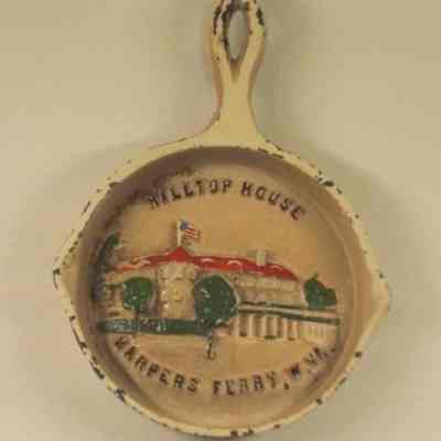 Miniature souvenir cast iron skillet from the Hilltop House