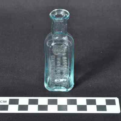 Clear blue-green bottle