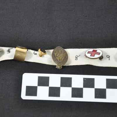 Cotton strip with 14 pins attached