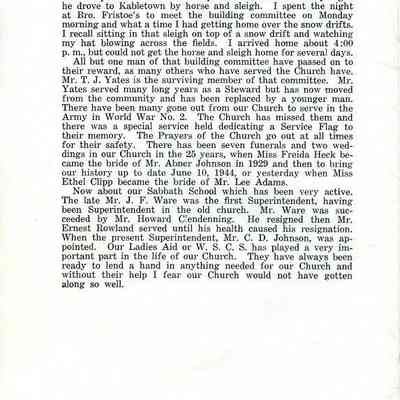 History of Kabletown Church ~ p. 8