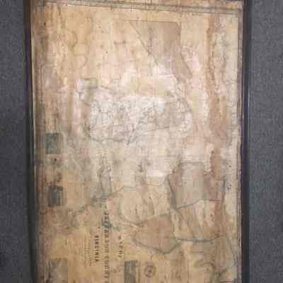 Map of Jefferson County Virginia by S. Howell Brown from Actual Survey with the farm limits.