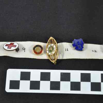 Cotton strip with 14 pins attached