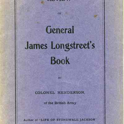 Review of General James Longstreet's Book