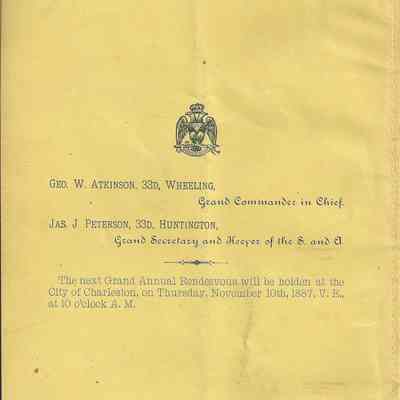 The Grand Consistory of West Virginia Back Cover