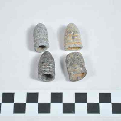 Four Civil War era minie bullets