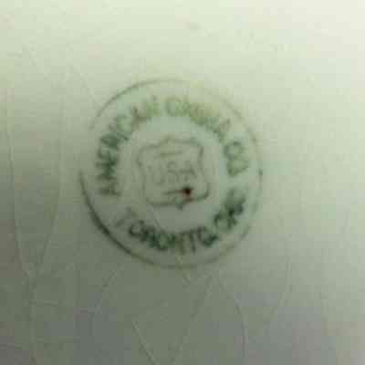 Stamp on back of plate