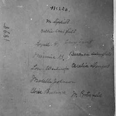 Names of girls on back of photo