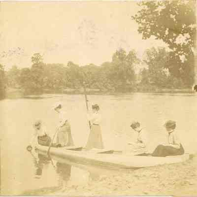 Five women in a boat