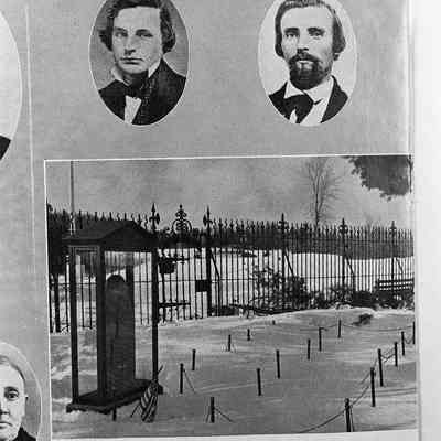 John Brown's grave and pictures of his sons, Watson and Oliver
