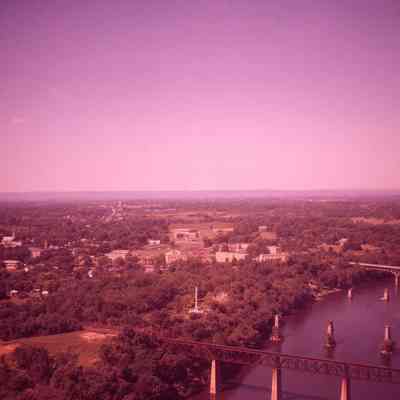 Aerial view of Shepherdstown and Shepherd College