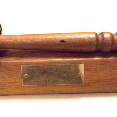 UDC oak gavel