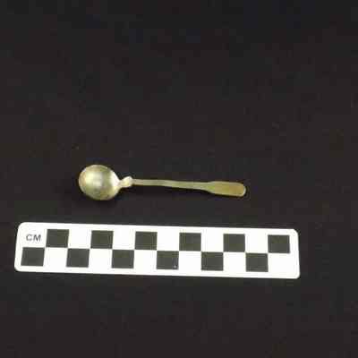 Silver colored doll soup spoon