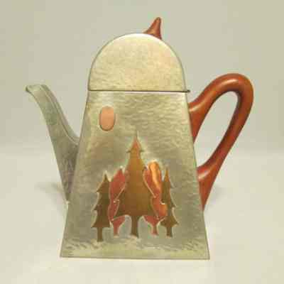 Pewter teapot