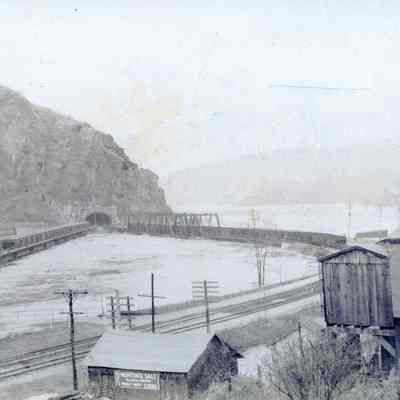 Scene at Harpers Ferry during flood of 1936