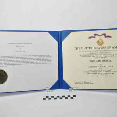 Air Medal and certificate