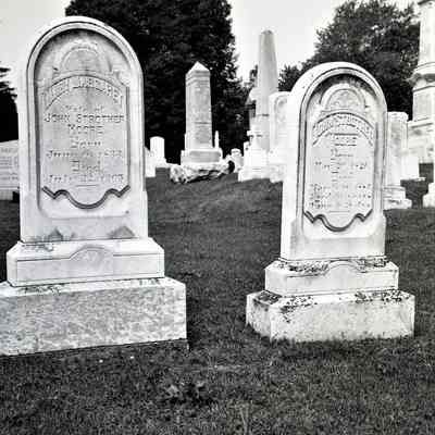 Mary Margaret Moore and John Strother Moore headstones