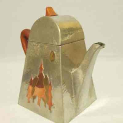 Pewter teapot