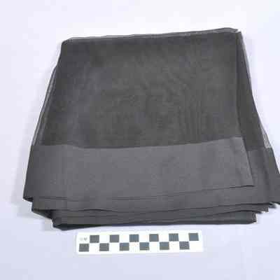 Black silk mourning veil