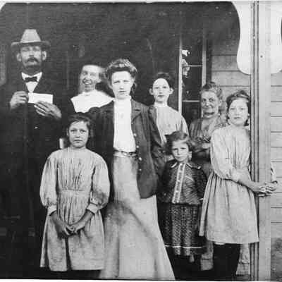 Burns family and tutor