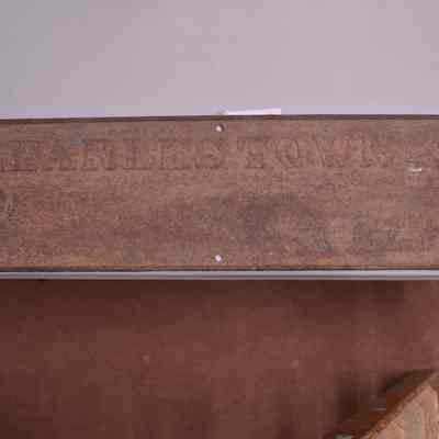 Cast iron road sign or traffic sign, embossed with "CHARLES TOWN"