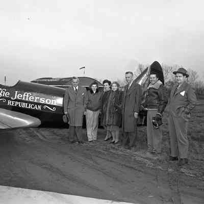 Jefferson Republican Newspaper airplane at West Virginia airport