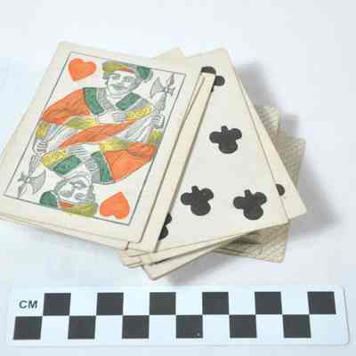 Deck of 49 playing cards, circa 1850