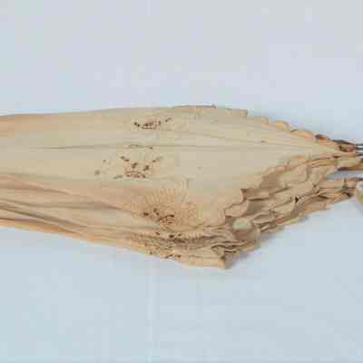 Off-white cotton parasol