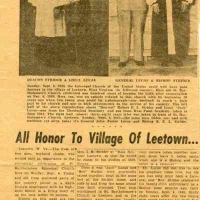 General Lucas and Bishop Strider in 1949