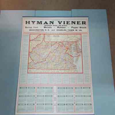 Hyman Viener advertising/calendar map