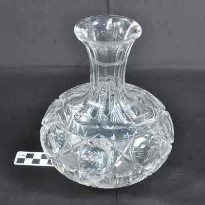 Hand cut leaded crystal carafe