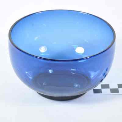 Cobalt blue, glass finger bowl