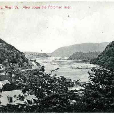 Harpers Ferry, West Va. View down the Potomac river.