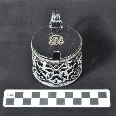 Silver mustard pot