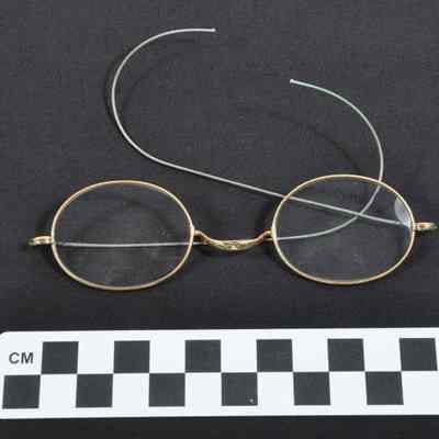 Gold rimmed eyeglasses