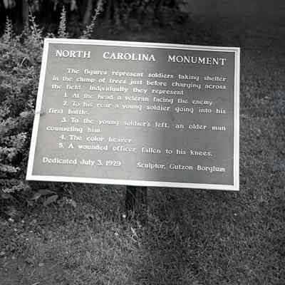 North Carolina Monument marker in Gettysburg, Pa.