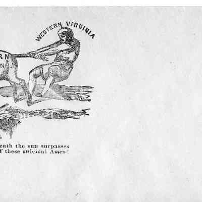 Souvenir envelope noting eastern and western Virginia