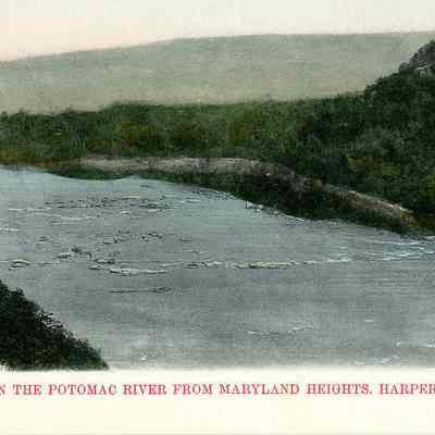 View Down from the Potomac River from Maryland Heights. Harper's Ferry, W. VA.