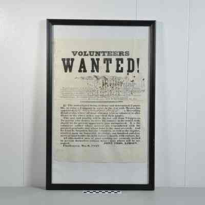 1847 broadside recruiting volunteers