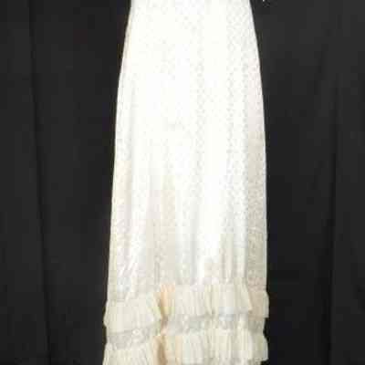 Cream silk Empire wedding dress