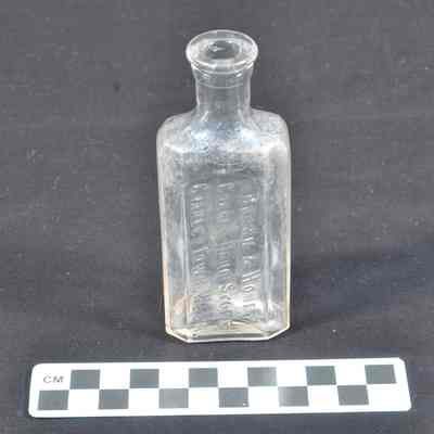 Clear glass pharmacy bottle