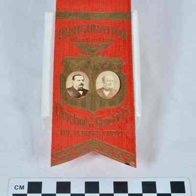 Red silk commemorative ribbon