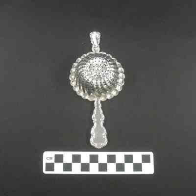 Silver tea strainer