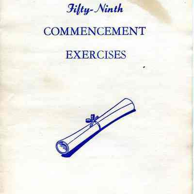 1972 commencement program cover