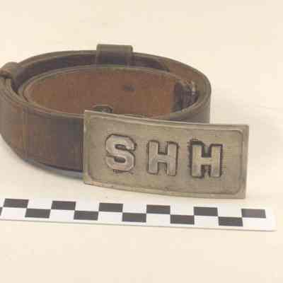 St. Hilda's Hall leather belt
