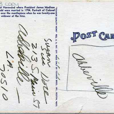 Harewood Fireplace Postcard #2: Origformat: Other